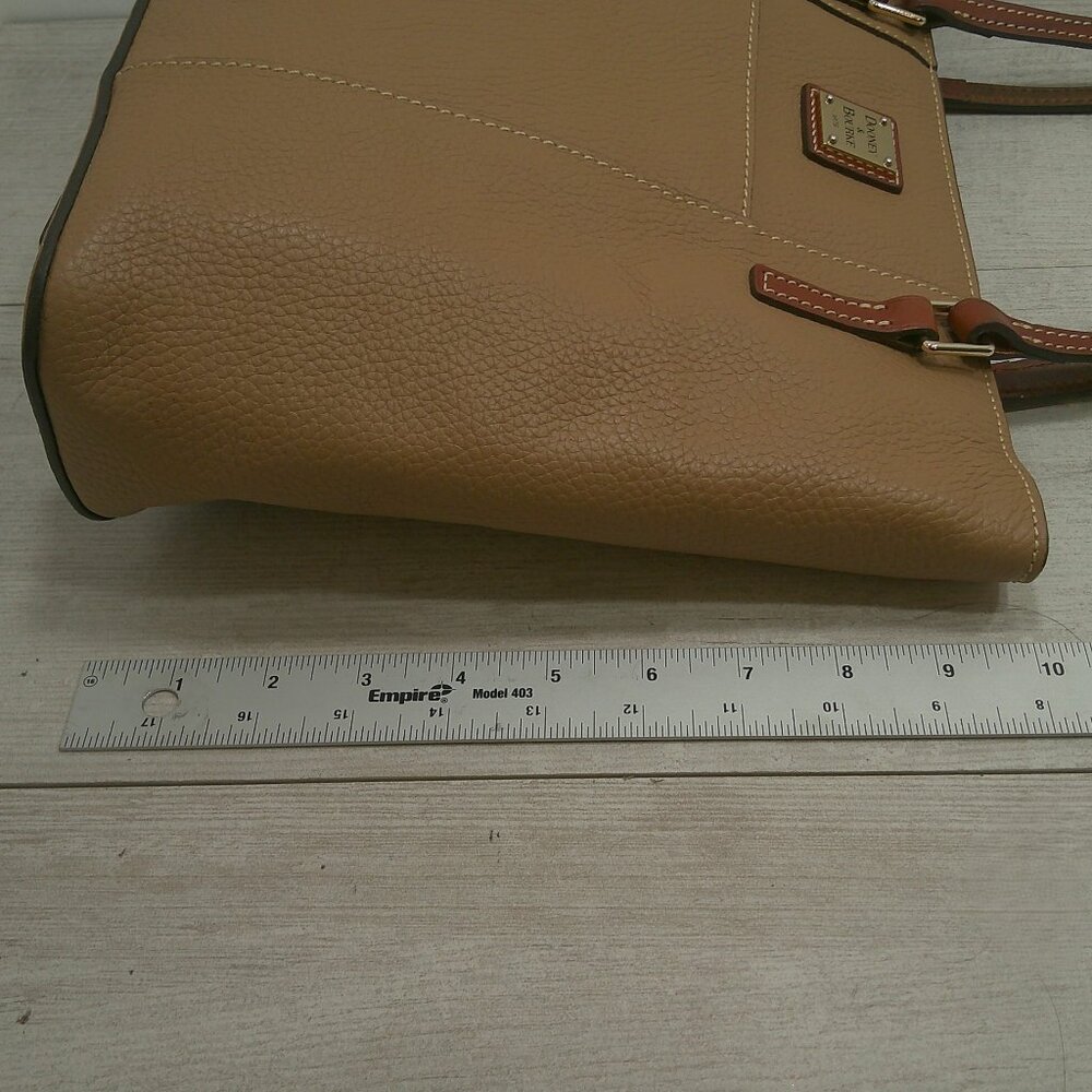 Dooney & Bourke Classic Minimalist Pebble Grain Camel Tan Leather Lexington Tote - Picture 6 of 14